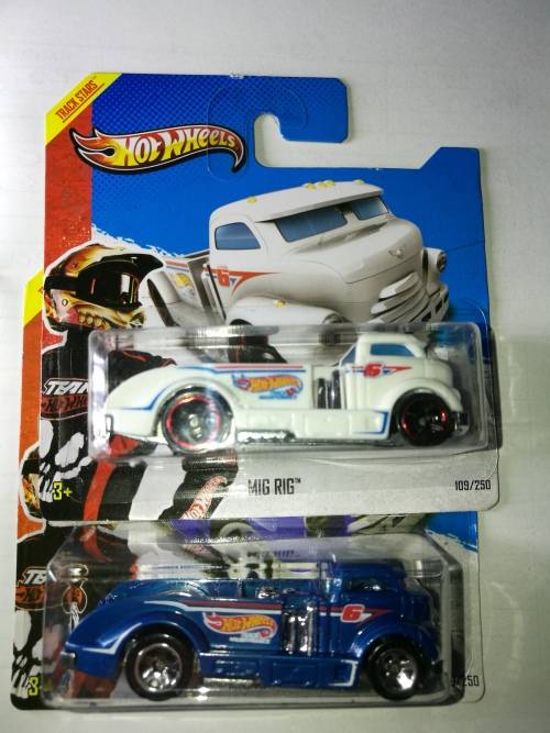 Hotwheels Hot wheels Mig rig blue and white