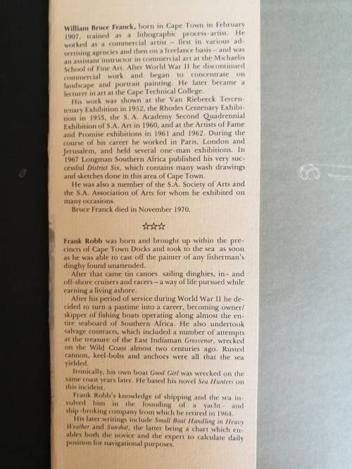 Fishermen of the Cape by Frank Robb (text) and Bruce Franck (illustration)