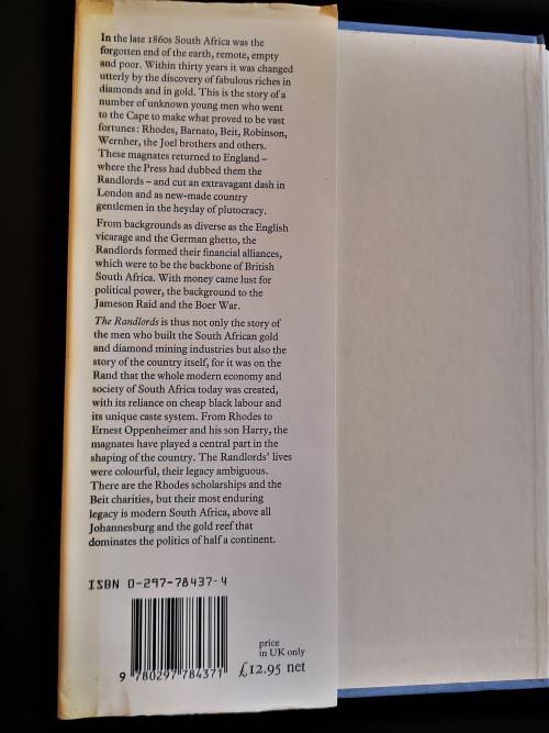 The Randloards : The Men who made South Africa by Geoffrey Wheatcroft