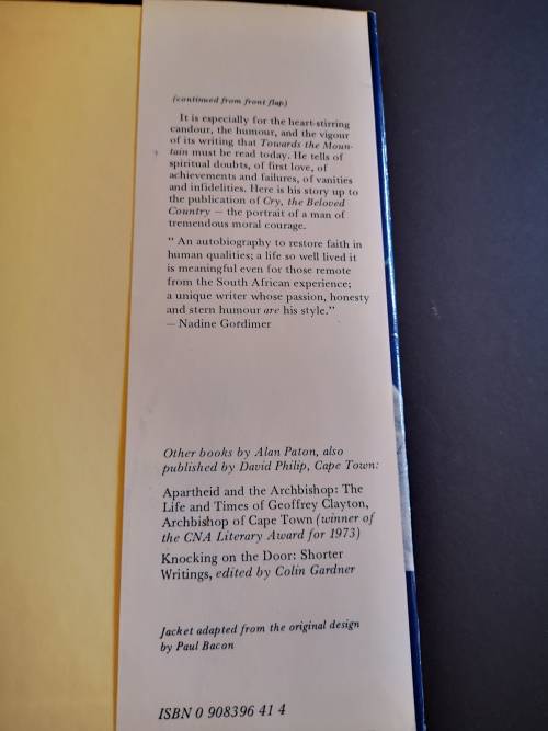 Towards the Mountain : An Autobiography by Alan Paton