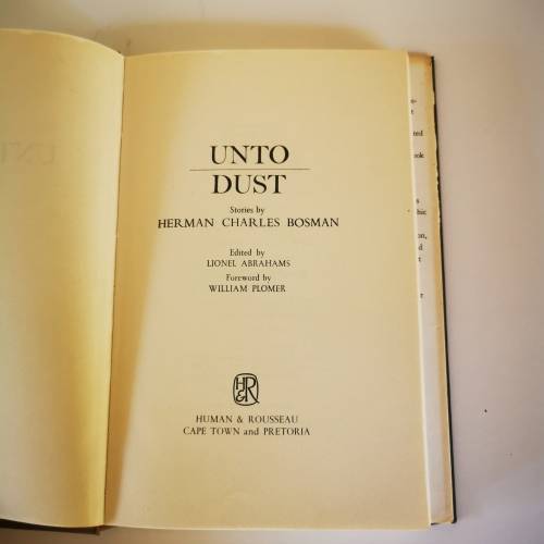 4 BOOKS: Bosman at his Best, A Cask of Jerepigo, Jurie Steyn`s Post Office, Unto Dust - H.C. Bosman