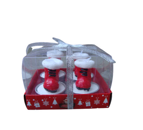 4 Piece Christmas Candle Set in Holders