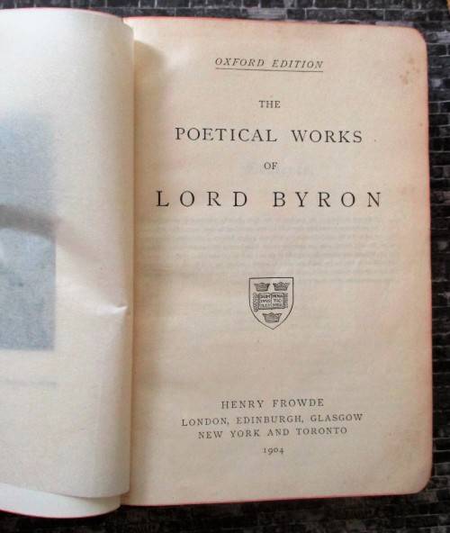 The Poetical Works of Lord Byron (Oxford Complete Edition 1904)