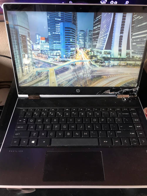 HP Pavilion X360 14 Convertible Core i3 8th Generation ( Damaged Screen )