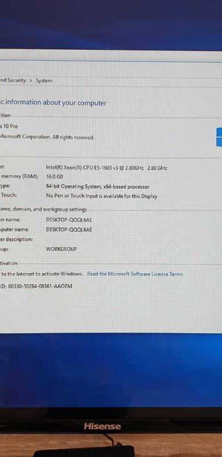 DELL PRECISION TOWER 5810 | INTEL XEON E5 PROCESSOR | 16GB RAM | 2TB HDD | WORTH R30 000 NEW