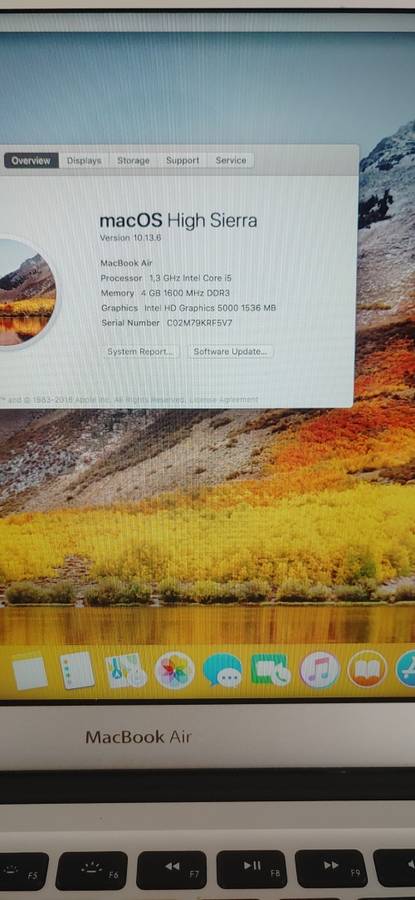 Apple Macbook Air Core i5 2013 Model 13"Display