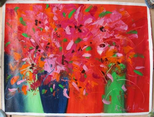 FLORAL OIL PAINTING -  BRIDGETTE ALLAN