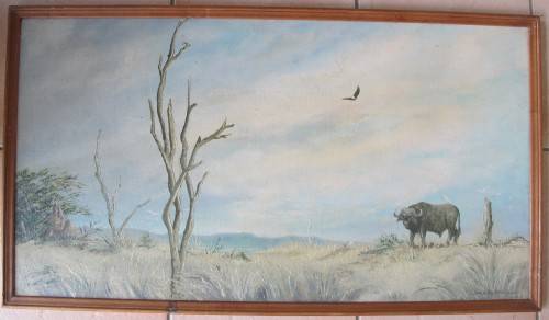 LANDSCAPE - FRAMED OIL PAINTING BY DIEUWIE HOLTHUYSEN