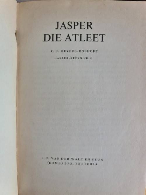 Jasper die Atleet, C F Beyers-Boshoff