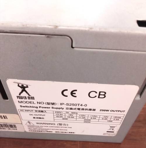 Power man Power Supply 250W output.