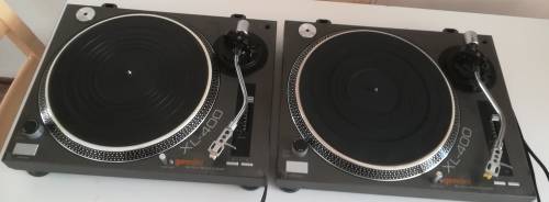 2X Gemini DJ TurntableS, Model: XL-400, Belt Drive, Manual Operation, Stanton 500 cartridge.