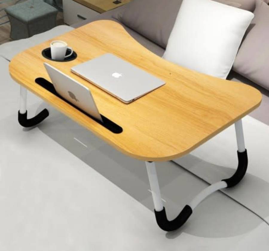 Convenient Folding Small Table Lazy Bed Table Desk Folding Computer Table (Black colour)