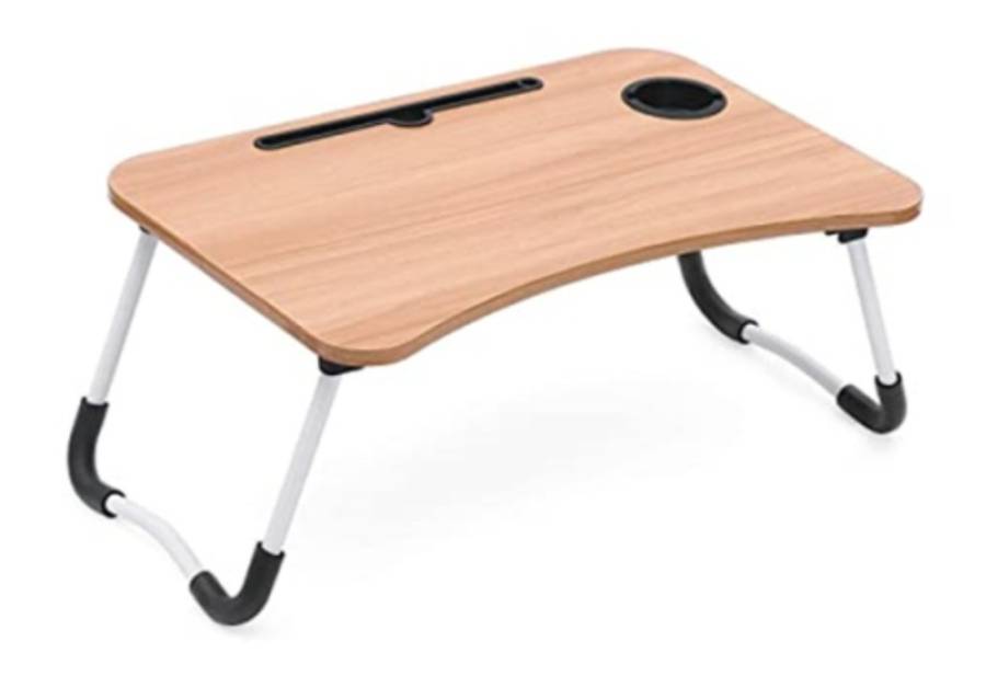 Convenient Folding Small Table Lazy Bed Table Desk Folding Computer Table (Black colour)