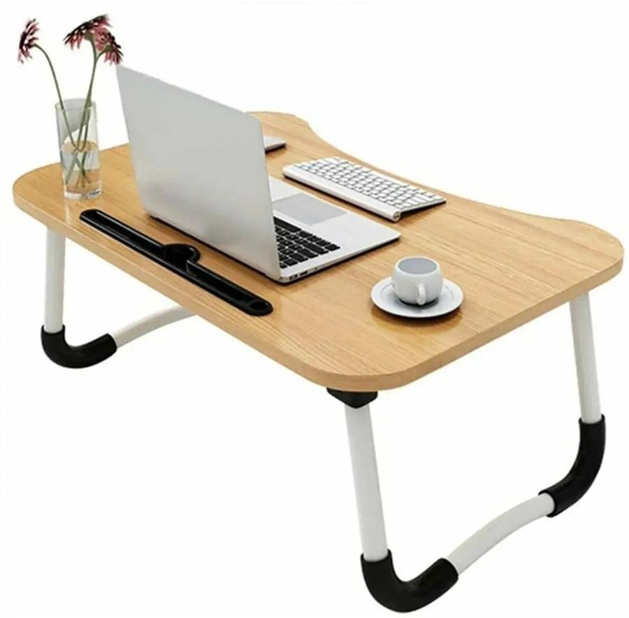 Convenient Folding Small Table Lazy Bed Table Desk Folding Computer Table (Black colour)