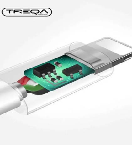 Treqa CA-820 Data & Charging Cable 3 in 1 Lightning Pin, V8 And Type C 2A -3-in-1 USB charging cable