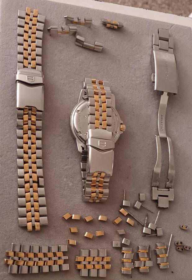 TAG Heuer 1500 Granite Dial 18k Gold Plated - Model WD1221-K-20 with lots of spares.