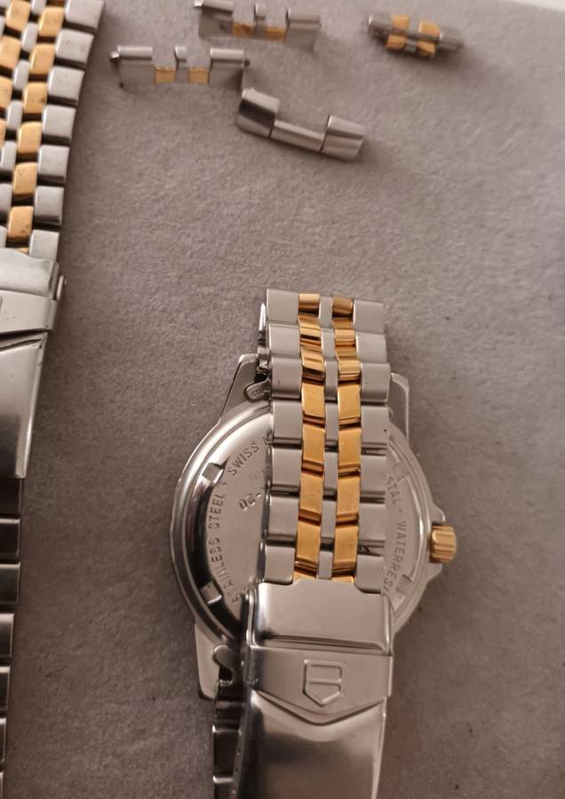 TAG Heuer 1500 Granite Dial 18k Gold Plated - Model WD1221-K-20 with lots of spares.