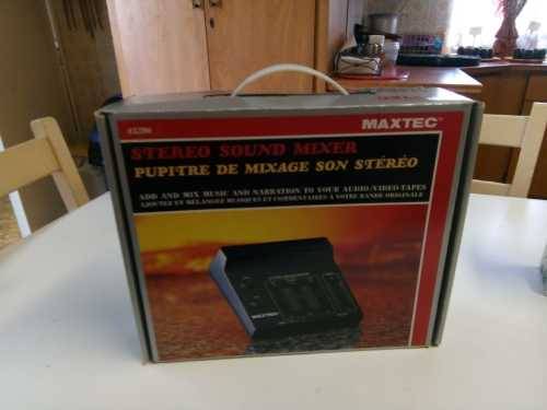 Vintage Brand New Maxtec Stereo Sound Mixer. With Dynamic Microphone.