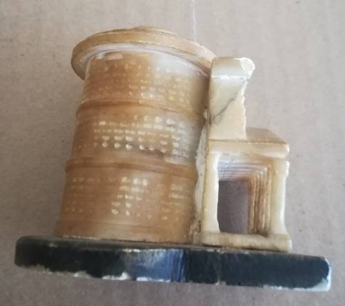 Stone Parthenon hand carved ornament. Length 7cm. Width 5cm.