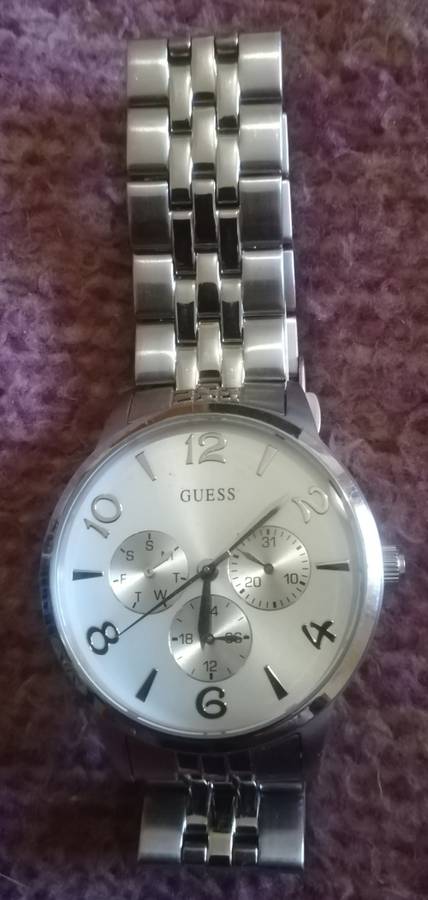 Guess Ladies Watch Stainless Steel Thin Mint.