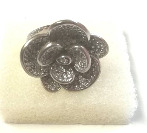 GEORGINI Sterling Silver Flower Ring. 925. Size P.