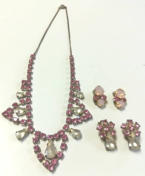 Antique Necklace and 2x earring sets