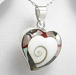 Gorgeous Sterling silver and shell pendant