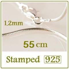 STUNNING 1.2mm Thick 925 STERLING SILVER SNAKE Chain - 55cm - 22" or 50cm - 20" Long