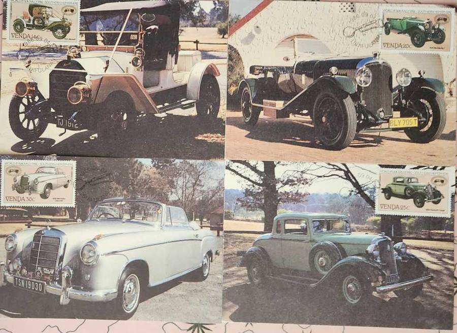Maxi Cards / Post Cards Set Of 4  Venda 1958 Mercedes Cabriolet