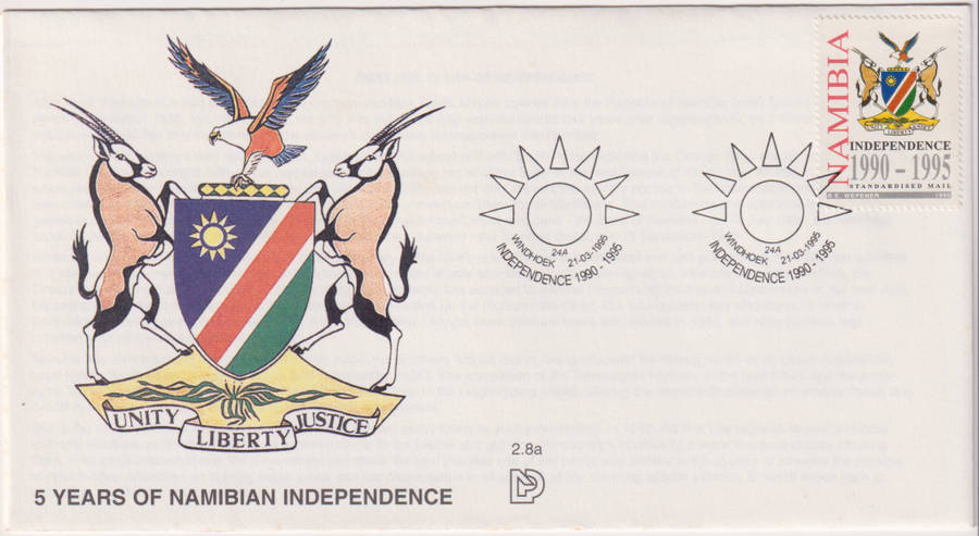 FDC Namibia 1995 The 5th Anniversary of Independence