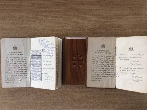Lot of Three New Testamet Pocket Bibles .