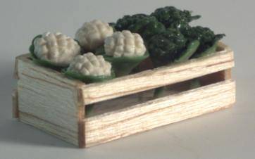 1/12th Scale Dollhouse Miniature - Crate of Vegetables