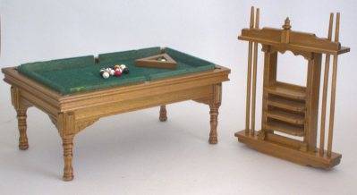 1/12th scale, Dollhouse Miniature - Snooker Table