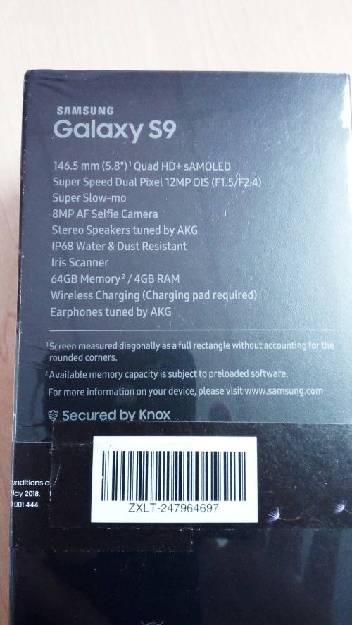 Samsung S9 Titanium Grey - Still in box