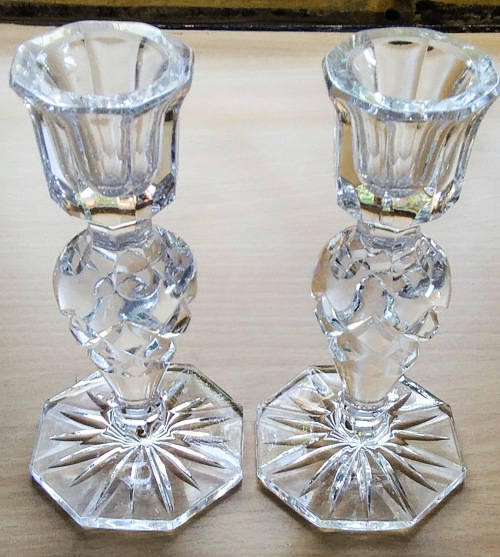 Crystal candlesticks