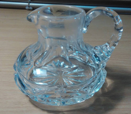 Victorian style cut glass jug