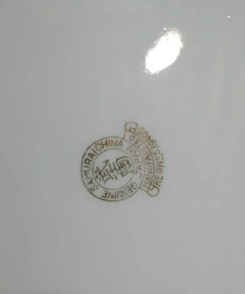 Samurai china plate c1920s