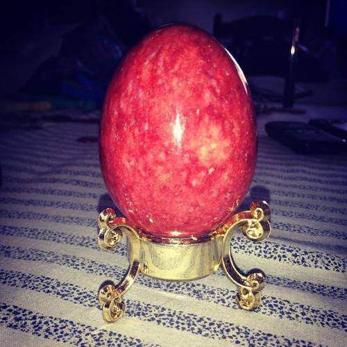 Brand New Imported Red Agate Oval Sphere!