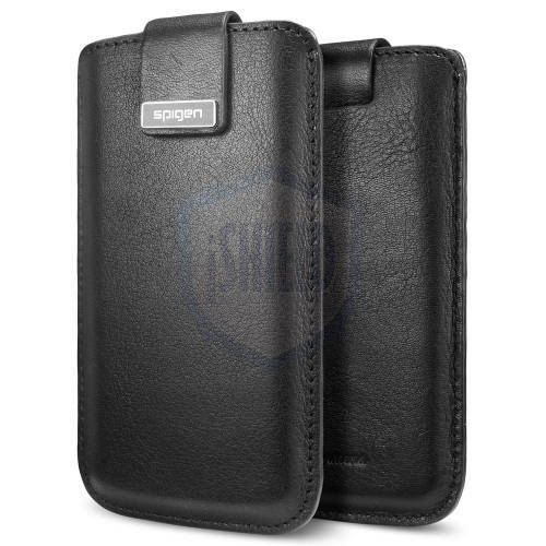 Original SPIGEN SGP Crumena iPhone 5 Genuine Leather Pouch Case from Korea, Black Color
