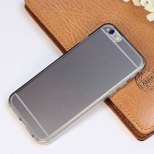 Soft TPU Case for iPhone 6 + FREE Screen Guard, Clear Black Color