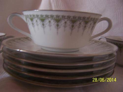 Set of 5 Noritake Double Handled Soup Bowls