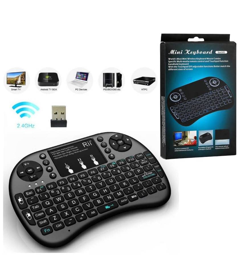 Touchpad Backlit Wireless Mini Keyboard