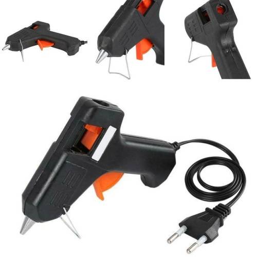 New Hot Melt Glue Gun 20W Industrial Professional Flexible Trigger Fastget 1 pack glue stick gift)
