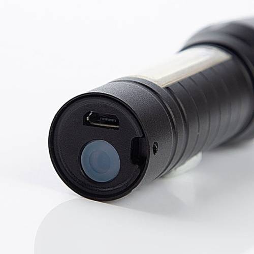 Multi-functional LED COB Torch Flashlight USB Rechargeable