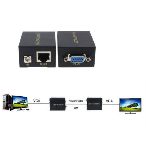 VGA Signal Extender 60M (single ethernet cable) 1 pair