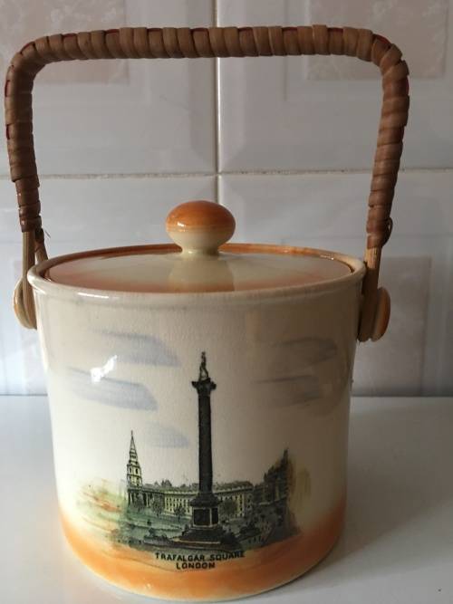 ARTHUR WOOD ROYAL BRADWELL ENGLAND BISCUIT BARRELL