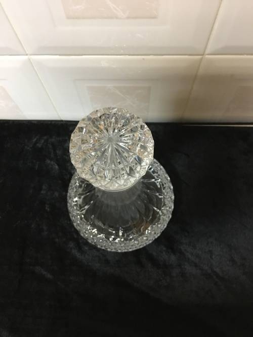 CUT GLASS/CRYSTAL? DECANTER WITH ORIGINAL STOPPER