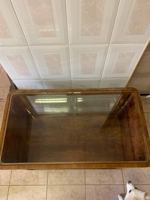 ART DECO BURR WALNUT GLASS CHROME DRINKS TROLLEY CABINET - RARE TO FIND!!!