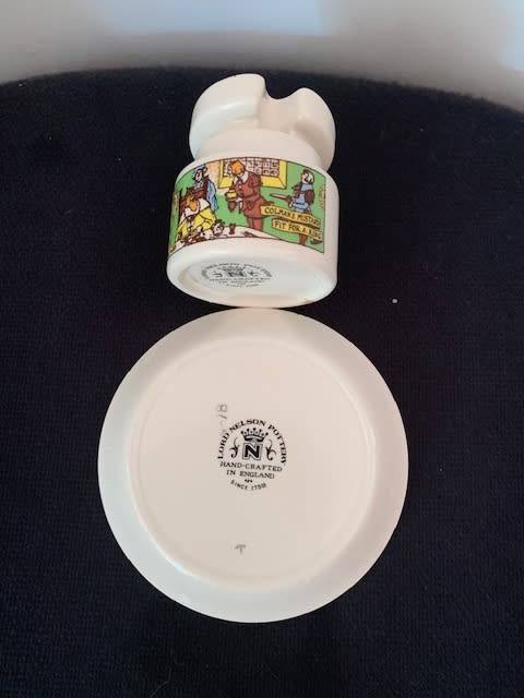 COLEMAN'S MUSTARD POT & LID WITH TRINKET DISH - CIRCA 1970