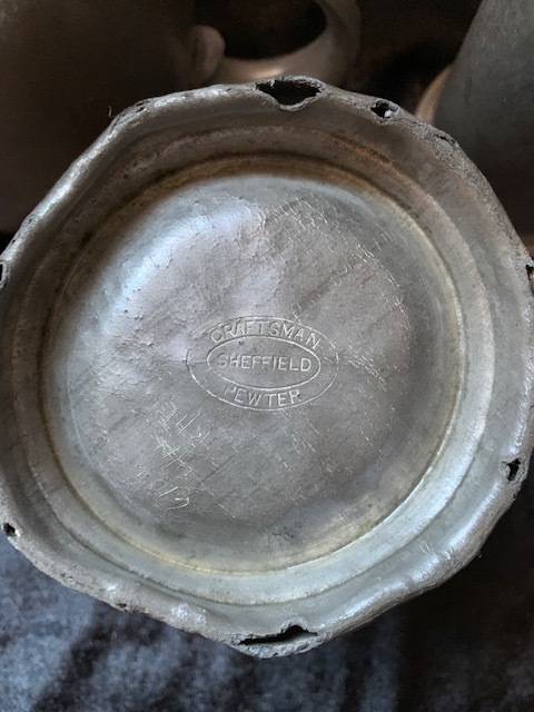 VINERS SHEFFIELD ENGLAND PEWTER BEER TANKARDS X 3 - SELLING AS ONE LOT